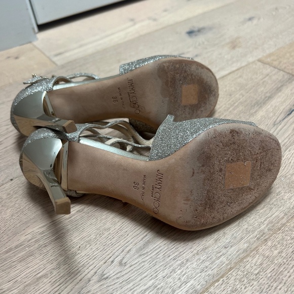 Jimmy Choo Azia 95 Glitter Heels 36 - Picture 5 of 5